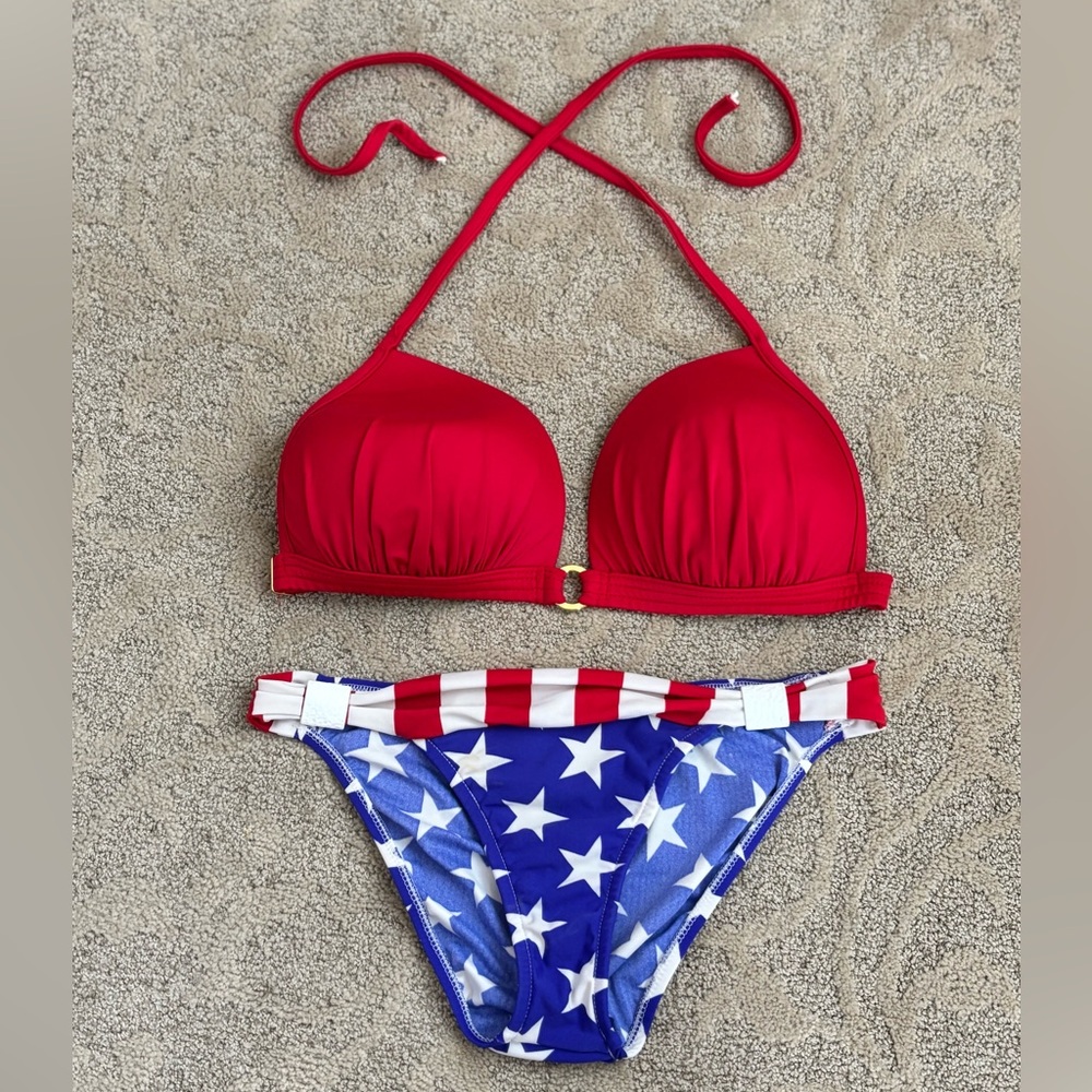 VENUS Red and Blue Star Bikini
